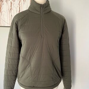 lululemon athletica women’s Dark Green 1/4 zip insulated Sweatshirt